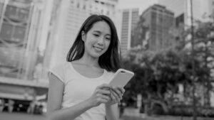 Woman Using Mobile Phone